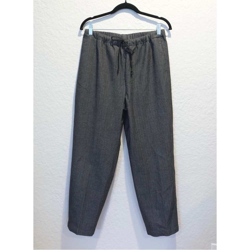 Aritzia The Group Babaton Jimmy Pant Drawstring Trouser Size L Herringbone Gray - Picture 2 of 8